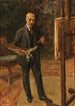 Self-portrait in costume in front of the easel, full-length - Max Liebermann — artwork view