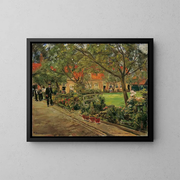 Jardín del hospital en Edam - Max Liebermann — cuadro enmarcado en la pared