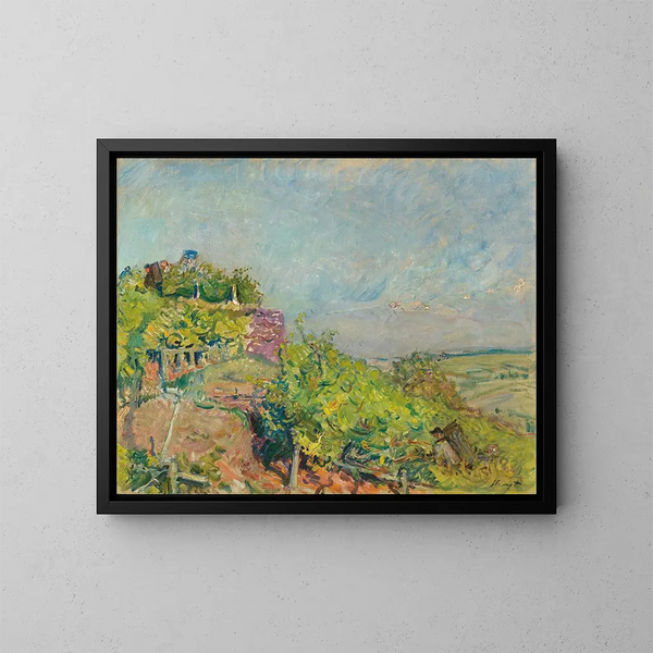Recolección de uvas en Neukastel - Max Slevogt — cuadro enmarcado en la pared