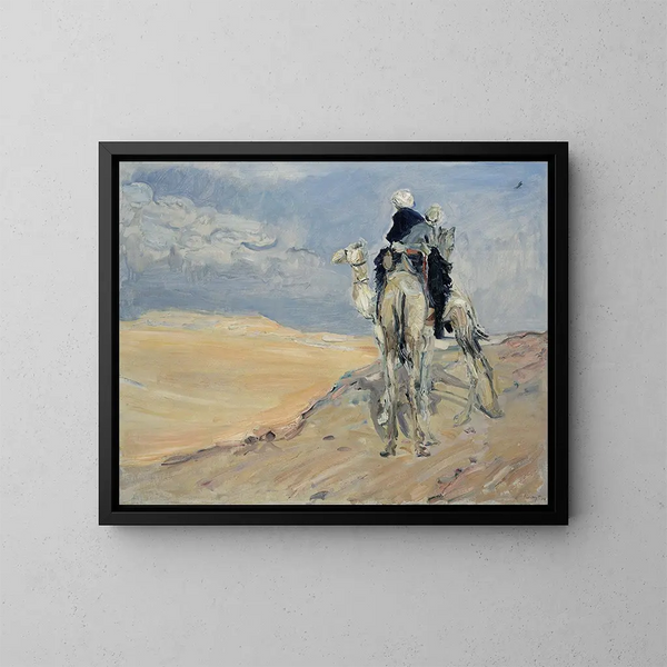 Tormenta de arena en el desierto libio - Max Slevogt — cuadro enmarcado en la pared