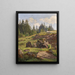 Landscape of the Black Forest - Max Wilhelm Roman — framed artwork on a wall