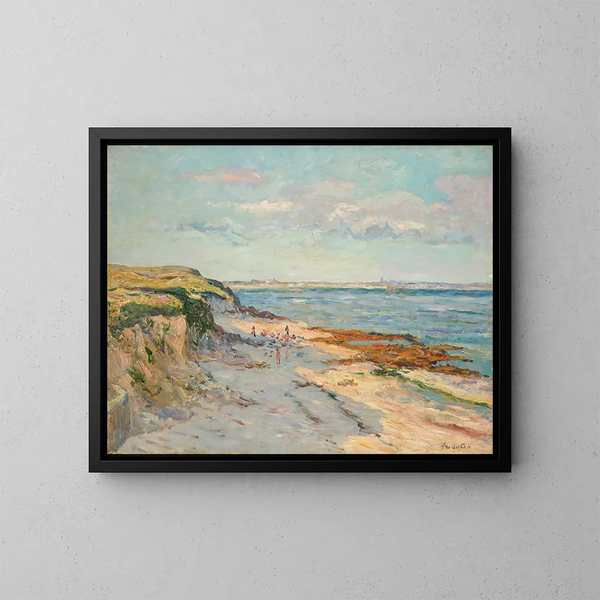 La Plage de Kerhostin, Morbihan - Maxime Maufra — framed artwork on a wall