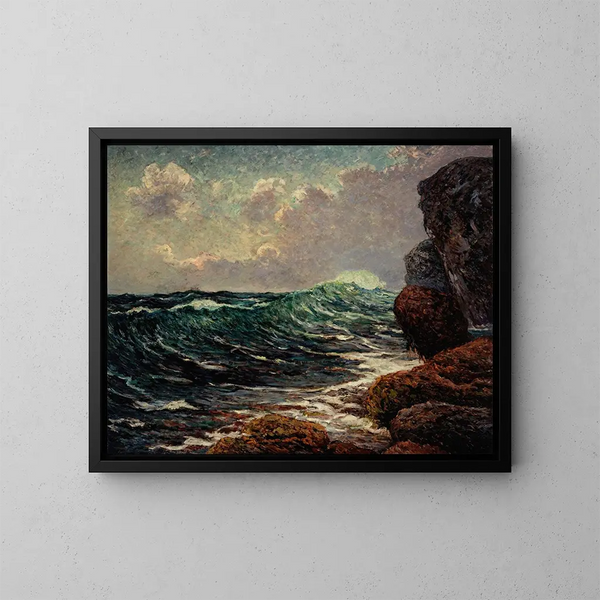 La mare montante à Port-Blanc - Maxime Maufra — framed artwork on a wall