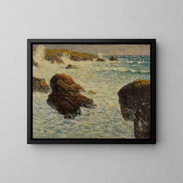La tempête de Quiberon, Morbihan - Maxime Maufra — framed artwork on a wall