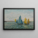 The Return of the Shrimp Boats, Le Croisic - Maxime Maufra — framed artwork on a wall