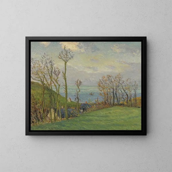 The Vaucon Valley of Vaucottes-sur-Mer - Maxime Maufra — framed artwork on a wall