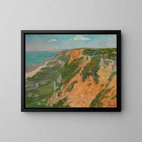 Les Falaises rouges d'Octeville, Seine-Inferieure - Maxime Maufra — framed artwork on a wall