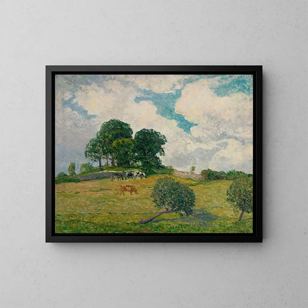 Los nubes blancas en Rosporden - Maxime Maufra — cuadro enmarcado en la pared