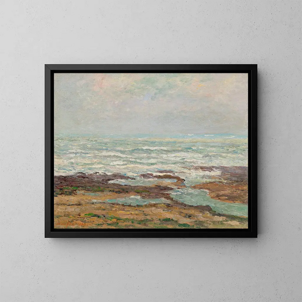 Marino, mar en aumento en Yport - Maxime Maufra — cuadro enmarcado en la pared