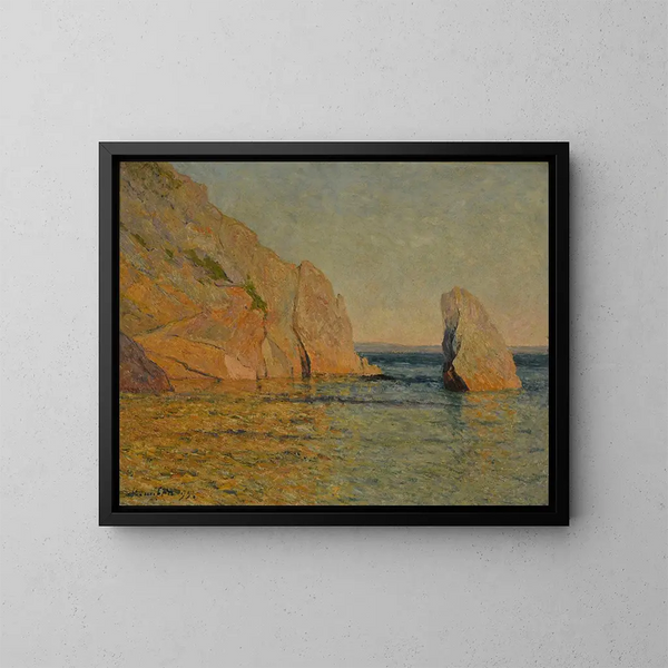 Roches al atardecer - Maxime Maufra — cuadro enmarcado en la pared