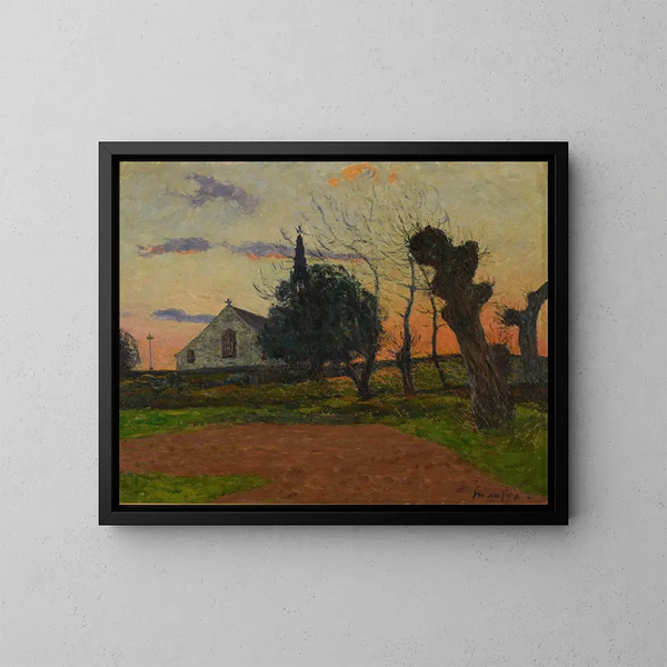 atardecer en Cadol - Maxime Maufra — cuadro enmarcado en la pared