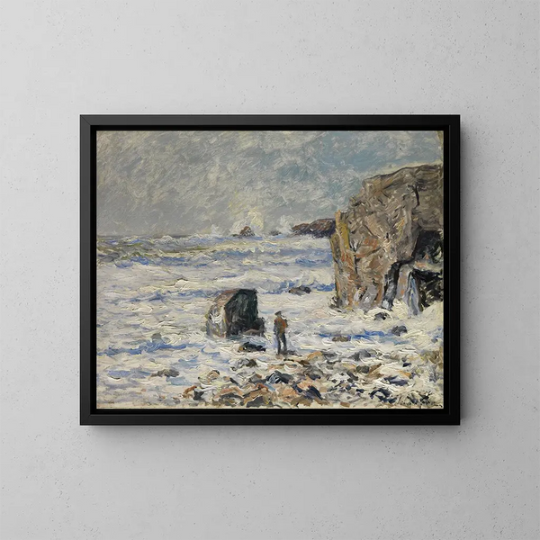 extranjero en la costa bretona - Maxime Maufra — cuadro enmarcado en la pared