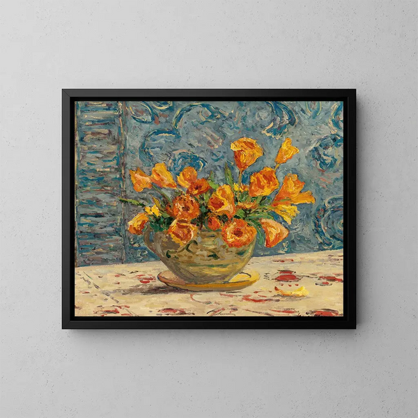 Jarrón de flores - Maxime Maufra — cuadro enmarcado en la pared