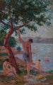 Saint-Tropez bañistas bajo el pinar - Maximilien Luce — vista de la obra