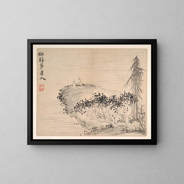 Paisajes después de maestros antiguos Pl06 - Mei Qing — cuadro enmarcado en la pared