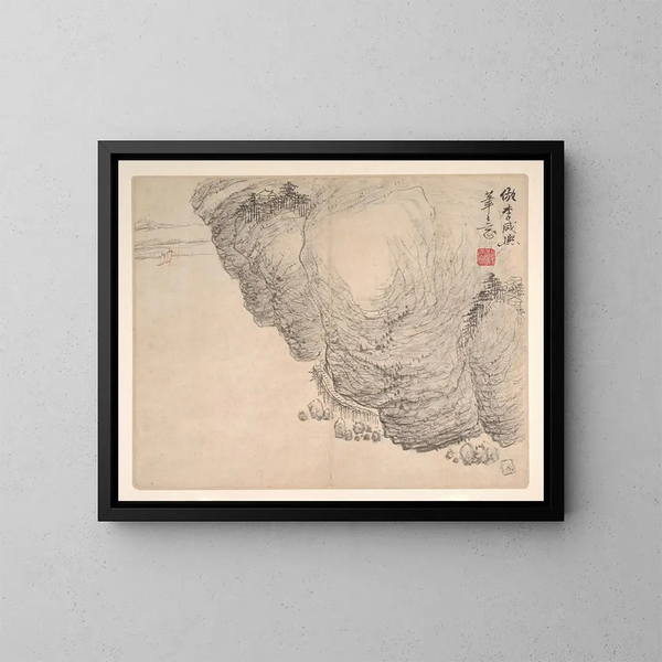 Paisajes según maestros antiguos Pl10 - Mei Qing — cuadro enmarcado en la pared