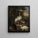 Aves - Melchior d'Hondecoeter — cuadro enmarcado en la pared