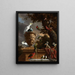 La Ménagerie - Melchior d'Hondecoeter — cuadro enmarcado en la pared