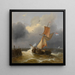 de la tormenta marina - Charles Louis Verboeckhoven — cuadro enmarcado en la pared