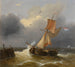 de la tormenta marina - Charles Louis Verboeckhoven — vista de la obra