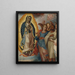 Virgin of Guadalupe with Juan Diego - Mexican School — framed artwork on a wall