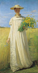 Anna Ancher que regresa del campo - Michael Ancher — vista de la obra