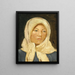 Una joven de Skagen con un turbante - Michael Ancher — cuadro enmarcado en la pared