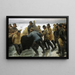 Fishermen Launching a Boat - Michael Ancher — framed artwork on a wall