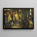 In the merchant's hut on a winter day when we do not fish - Michael Ancher — framed artwork on a wall