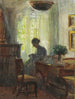 Interior painting of the artist Mrs. Anna Ancher's house by Sytjet - Michael Ancher — artwork view