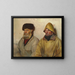 interior con dos pescadores - Michael Ancher — cuadro enmarcado en la pared