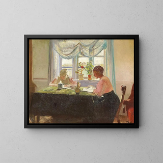 Michael Ancher - Lektielsning ved vinduet.webp