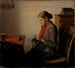 Girl of Skagen Maren Sofie knitting - Michael Ancher — artwork view
