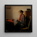 Girl of Skagen Maren Sofie knitting - Michael Ancher — framed artwork on a wall