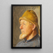Pescador de Skagen con un suroeste - Michael Ancher — cuadro enmarcado en la pared