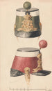 Dos cascos de la milicia de Dublín, uno verde, uno rojo - Michael Angelo Hayes — vista de la obra