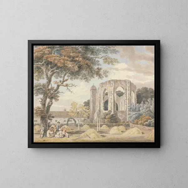La capilla del monasterio de los franciscanos de Winchester - Michael Angelo Rooker — cuadro enmarcado en la pared