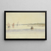 Chester Wharf Painting, 20 miles downstream of Philadelphia on the Delaware, July 27, 1846 - Michael Seymour — framed artwork on a wall