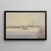 From the steamship Cambria departing from Boston, Bunker Hill Monument - Michael Seymour — framed artwork on a wall