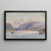 Les Highlands depuis Newburgh et Butter Hill, rivière Hudson - Michael Seymour — framed artwork on a wall