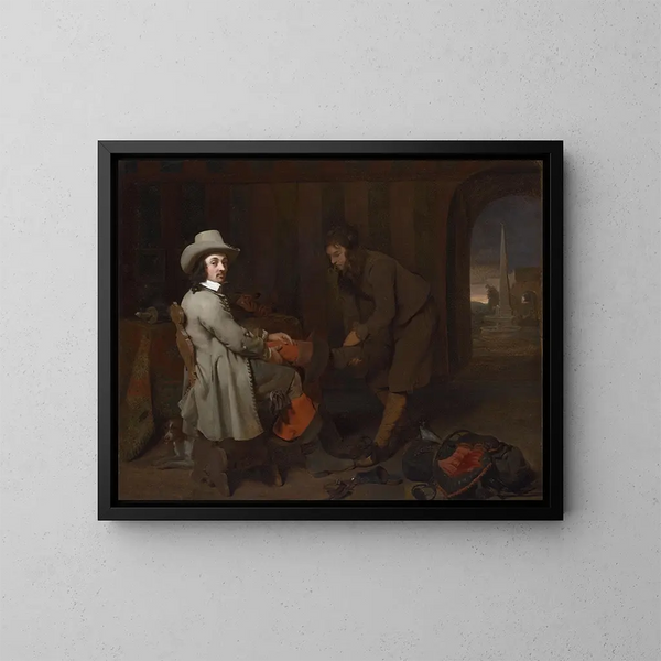 Anthonij de Bordes y su criado - Michael Sweerts — cuadro enmarcado en la pared