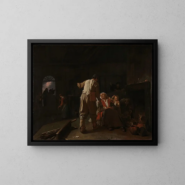 Visite aux malades - Michael Sweerts — cuadro enmarcado en la pared