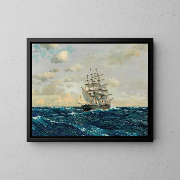 Tres maestros en alta mar - Michael Zeno Diemer — cuadro enmarcado en la pared