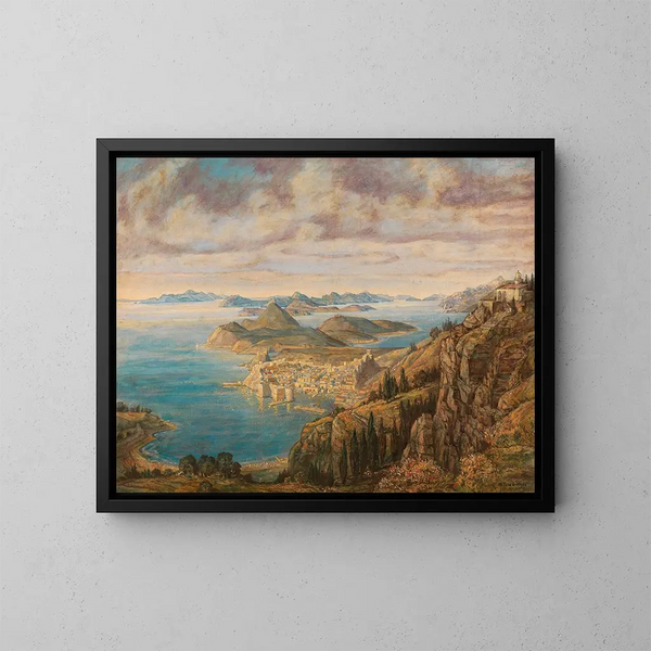 Vista de Dubrovnik - Michael Zeno Diemer — cuadro enmarcado en la pared
