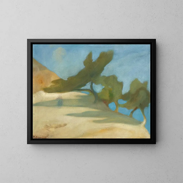 Árboles en un paisaje - Michalis Oikonomou — cuadro enmarcado en la pared