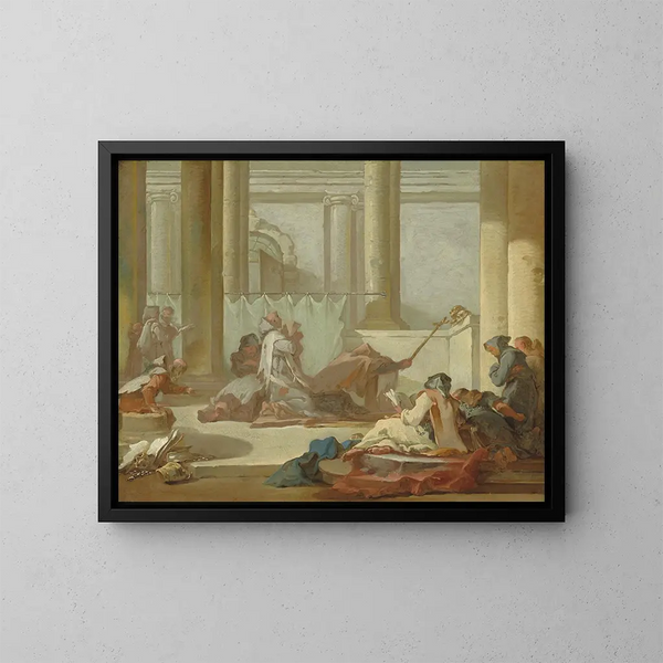L'Adoration des crânes - Michel-François Dandré-Bardon — cuadro enmarcado en la pared