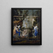 Diane Discovering Callisto's Pregnancy - Michel Dorigny — framed artwork on a wall
