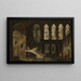 Fantasía arquitectónica con un patio de palacio - Michele Marieschi — cuadro enmarcado en la pared