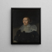 Retrato de una mujer con cuello de encaje - Michiel Jansz. van Mierevelt — cuadro enmarcado en la pared