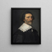 El poeta e historiador neerlandés Pieter Cornelisz. Hooft 1581-1647 - Michiel Jansz. van Mierevelt — cuadro enmarcado en la pared